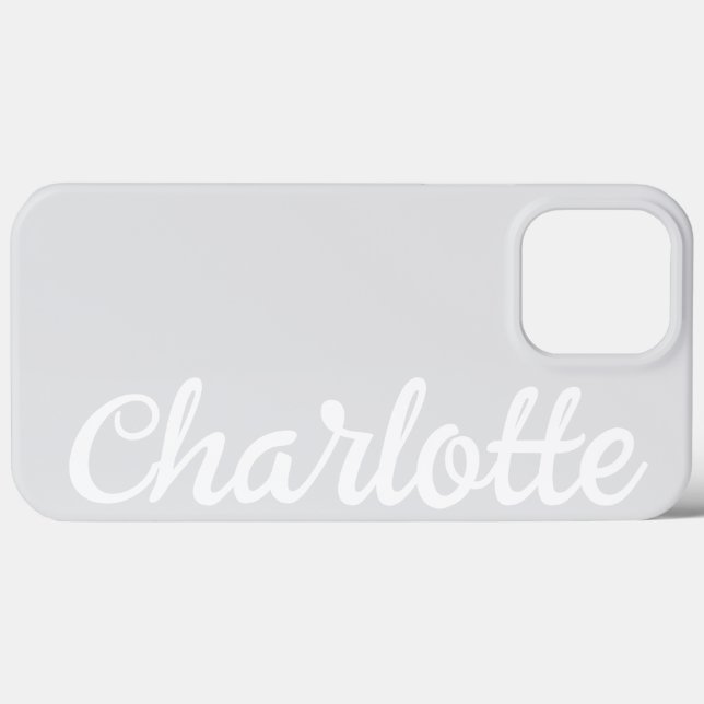 Personalized Name Stylish Modern Minimal LightGrey (Baksida (horisontell))