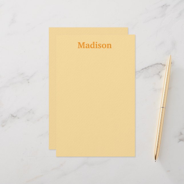 PERSONALIZED NAME STYLISH MODERN OFFICE SCHOOL  BREVPAPPER (Fram/Back In Situ)