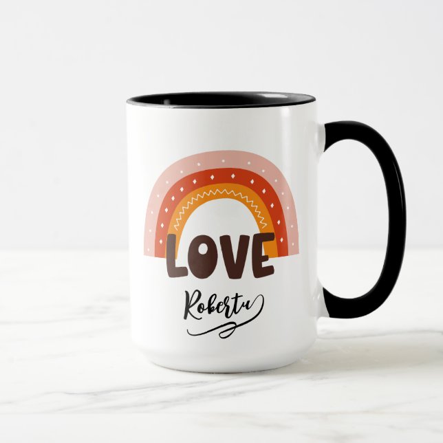 Personalized name Valentine's day  Mugg (Höger)