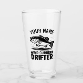 Personalized Name Wind Current Drifter Bass Fish Glaskopp