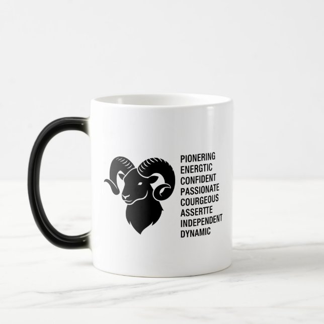 Personalized Name ,zodiac sign, traits mug Magisk Mugg (Vänster)