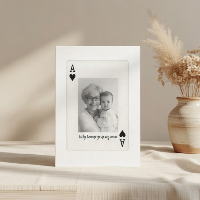 Personalized Nana Mother’s Day Card – Ace of Heart Julkort (Skapare uppladdad)