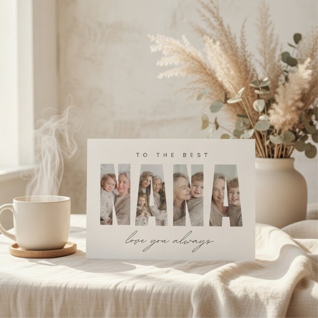 Personalized NANA Photo Card | Custom Modern Julkort (Skapare uppladdad)