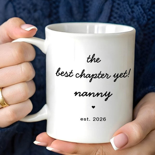 Personalized Nanny Mug Best Chapter Yet Kaffemugg (Skapare uppladdad)