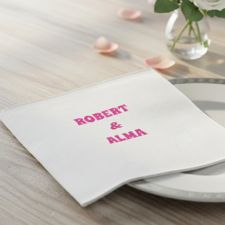 Personalized Napkins – Robert & Alma Wedding Decor Pappersservett