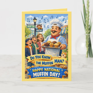 Personalized National Muffin Day Greeting Card Kort