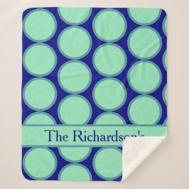Personalized Navy Mint Polka Dot Pattern Modern 