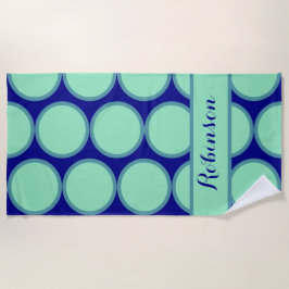 Personalized Navy Mint Polka Dot Pattern Modern 