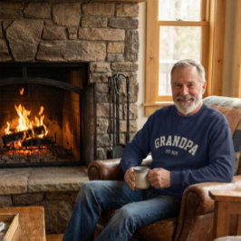 Personalized New Grandpa Est Date Father's Day Lång Ärmad Tröja