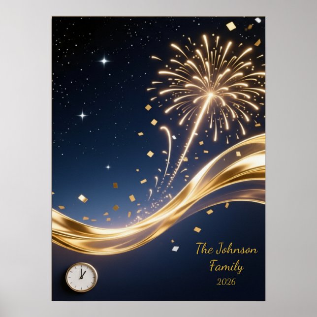 Personalized New Year 2026 Wall Art Poster (Framsidan)