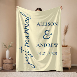 Personalized Newlywed Blanket Gift for Him or Her Fleecefilt