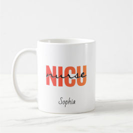 Personalized NICU Nurse Bold Typography Kaffemugg