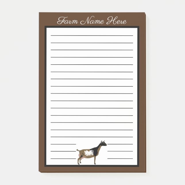 Personalized Nigerian Dwarf Dairy Goat Post-it Block (Framsida)