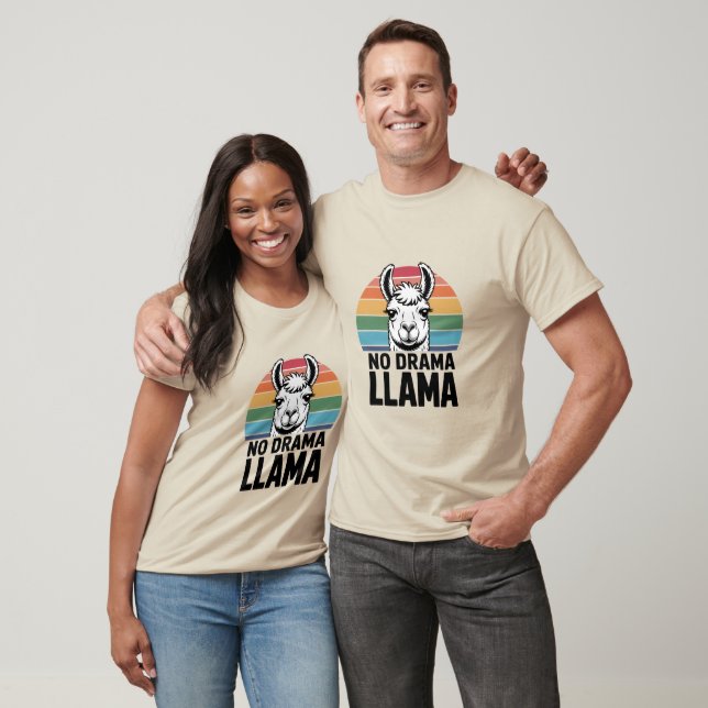 Personalized No drama Llama   T Shirt (Unisex)