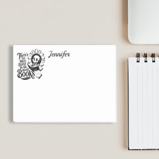 Personalized No Such Thing As Too Many Books Post-it Block