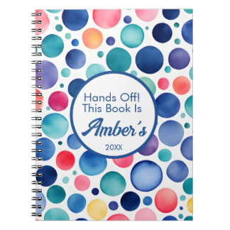 Personalized Notebook – Multicolor Circle Design – Anteckningsbok