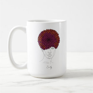 Personalized November Birth Flower Portrait Kaffemugg