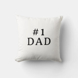 Personalized Number One Dad Throw Pillow Kudde