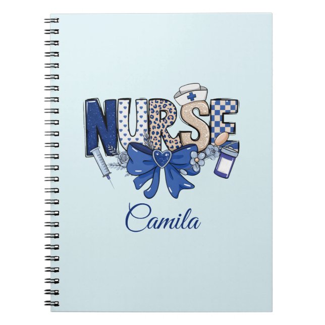 Personalized Nurse Notebook | Custom Nurse Journal Anteckningsbok (Framsidan)
