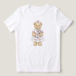 Personalized Nurse Teddy Bear Custom Name Nursing T Shirt