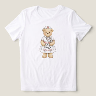 Personalized Nurse Teddy Bear Custom Name Nursing T Shirt