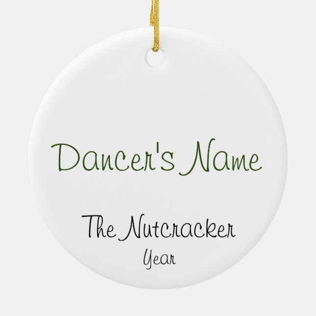 Personalized Nutcracker Clara Keepsake  Ceramic Or Julgransprydnad Keramik (Baksidan)
