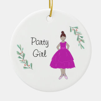 Personalized Nutcracker Party Girl Keepsake Julgransprydnad Keramik
