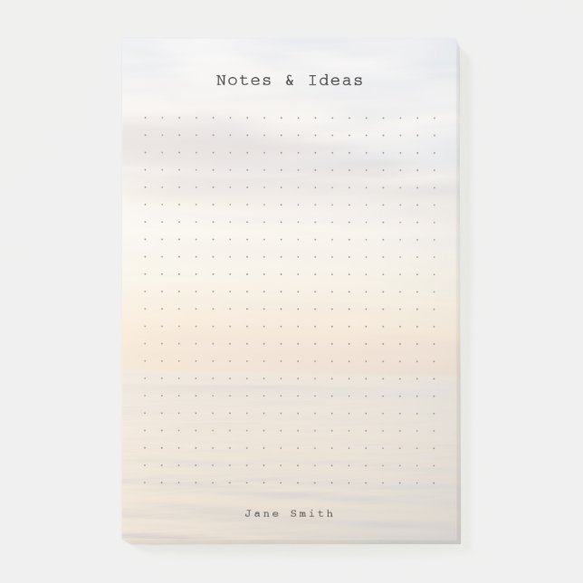 Personalized ocean sunset aesthetic dot Grid  Post-it Block (Framsida)