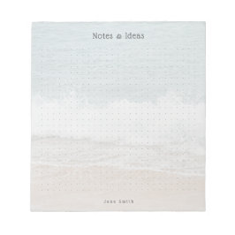Personalized ocean waves aesthetic dot Grid Anteckningsblock