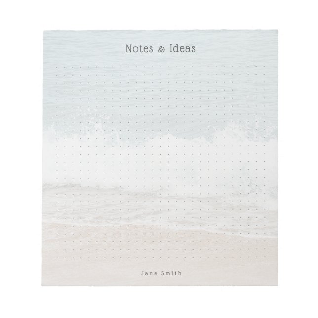 Personalized ocean waves aesthetic dot Grid Anteckningsblock (Framsida)