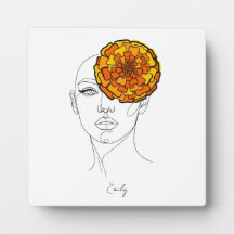 Personalized October Birth Flower Portrait