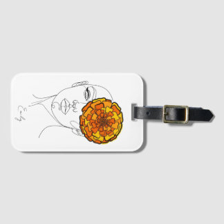 Personalized October Birth Flower Portrait Bagagebricka