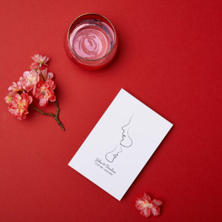 Personalized, One Line, Love, Boho, Arabic Vykort