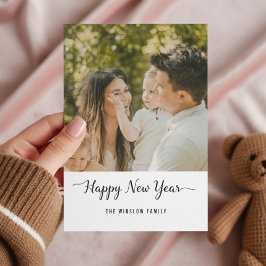 Personalized One-Photo New Year Card 2026 Julkort