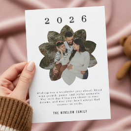 Personalized One-Photo New Year Card 2026 Julkort