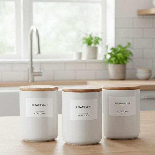 Personalized Organization Labels for Jars, Minimal Mat Etiketter (Skapare uppladdad)