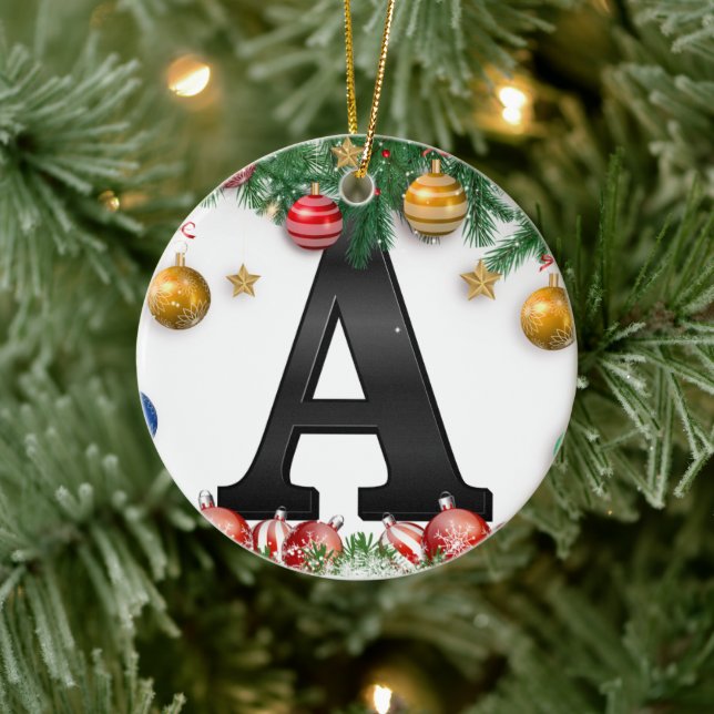 Personalized Ornament with Letter (Träd)