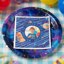 Personalized Outer Space Galaxy Birthday Pappersservett