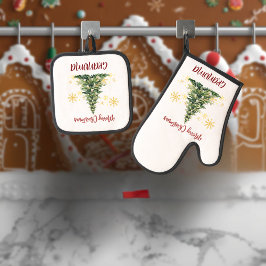 Personalized Oven Mitt and Pot Holders Set