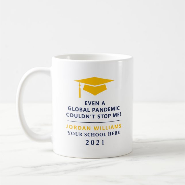 Personalized Pandemic - Graduate Class of 2021 Mug Kaffemugg (Vänster)