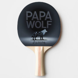 Personalized Papa Wolf Nature Silhouette Pingisracket