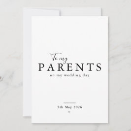 Personalized Parents Wedding Day Thank You Card Inbjudningar