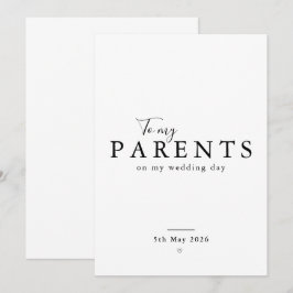 Personalized Parents Wedding Day Thank You Card Inbjudningar