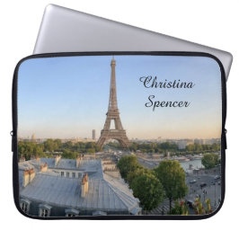 Personalized Paris City Skyline  Laptop Fodral