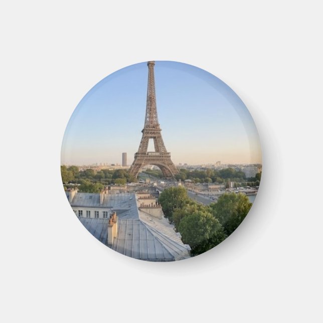Personalized Paris City Skyline Souvenir  Magnet (Framsidan)