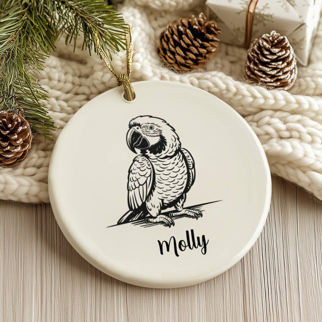 Personalized Parrot Christmas Julgransprydnad Keramik (Skapare uppladdad)