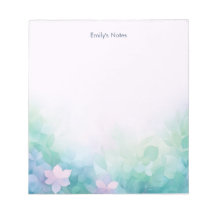 Personalized Pastel Floral Notepad