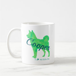 Personalized Pastel Green Color Shiba Inu Dog 柴犬 Kaffemugg