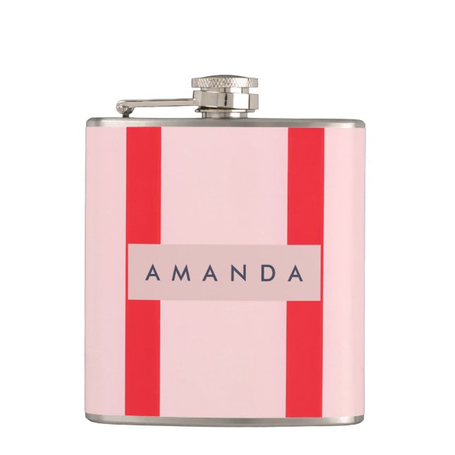 Personalized Pastel  Stripes with Floral Accent Fickplunta (Framsidan)