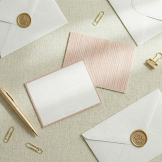 Personalized Patterned Note Card Set | Custom Name Anteckningskort